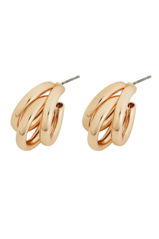  SOUTH MOON UNDER Triple Faux Hoop Earrings