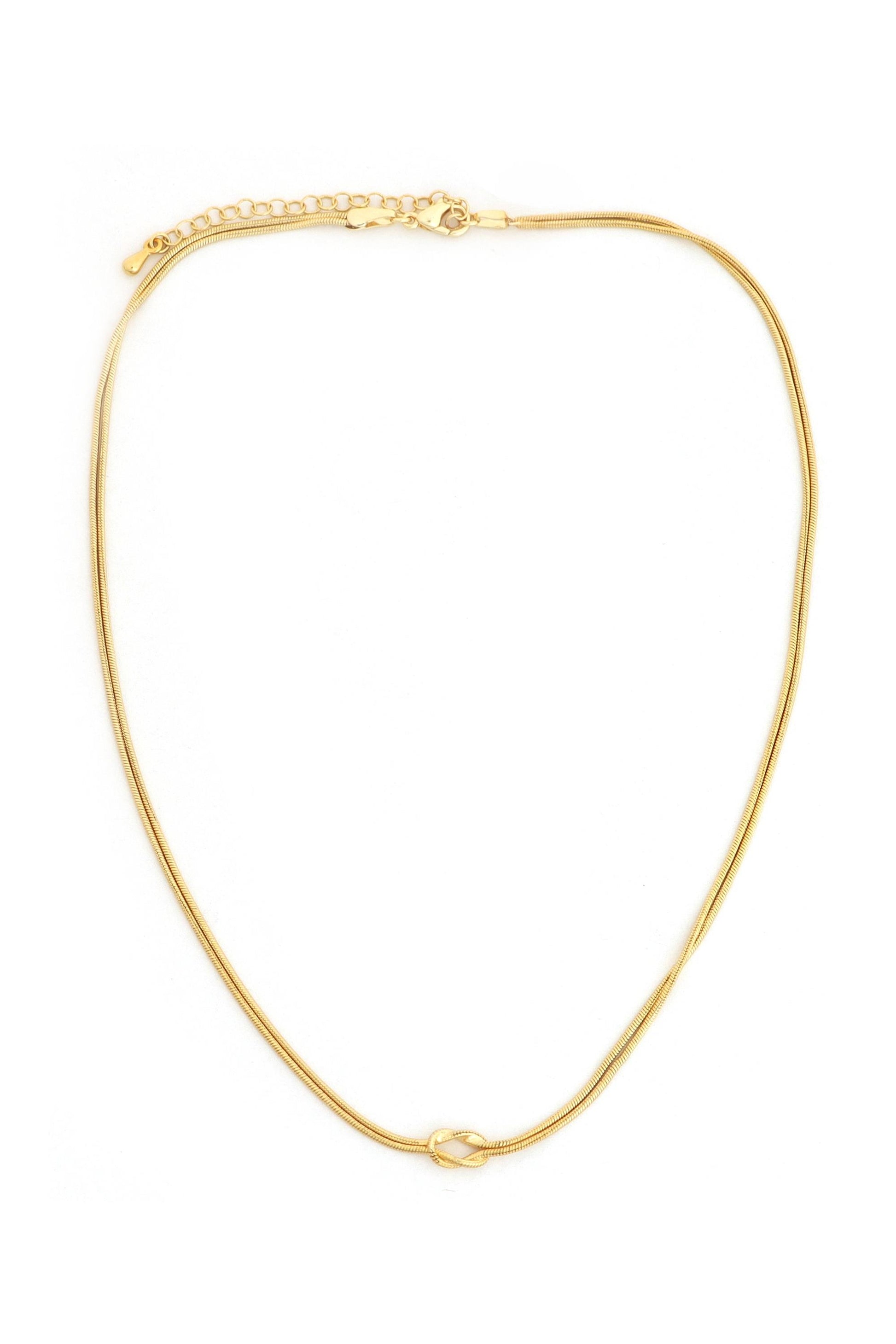 SOUTH MOON UNDER Gold Simple Knot Snake Necklace