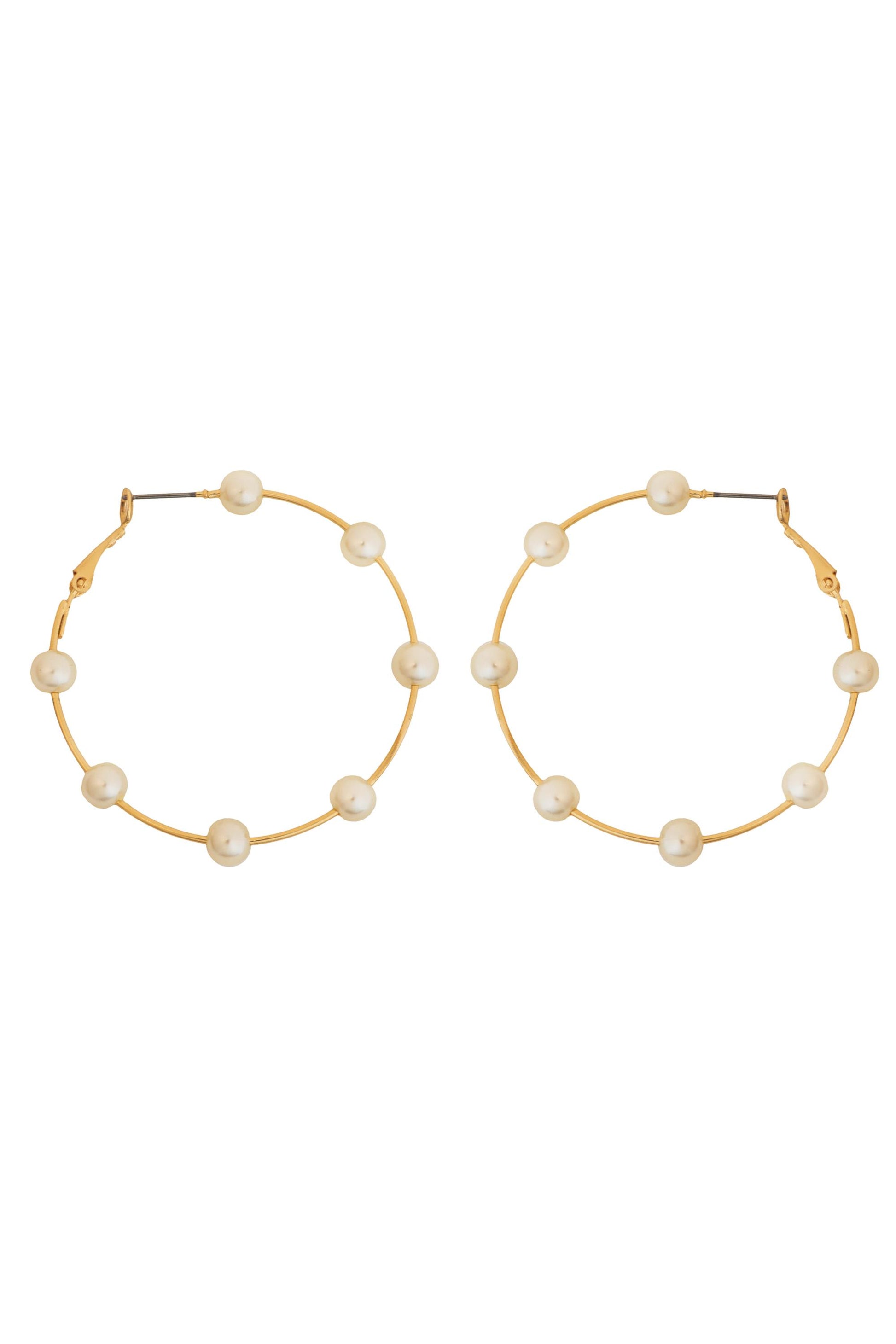  SOUTH MOON UNDER Satelite Pearl Hoop Earrings