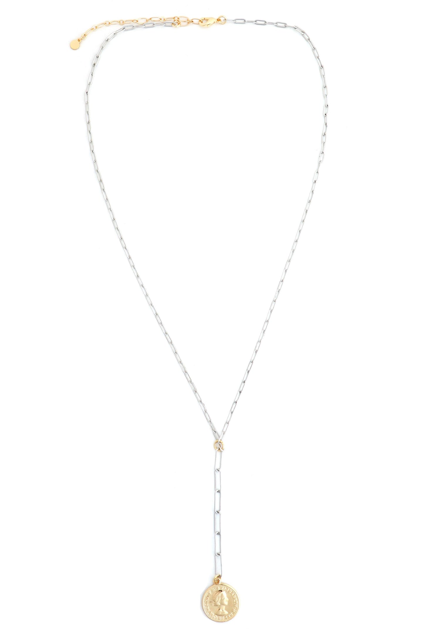  SOUTH MOON UNDER 22 In Necklace Twotone Chain With Coin Charm