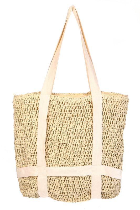  SOUTH MOON UNDER Straw Braided Hat Carrier Tote
