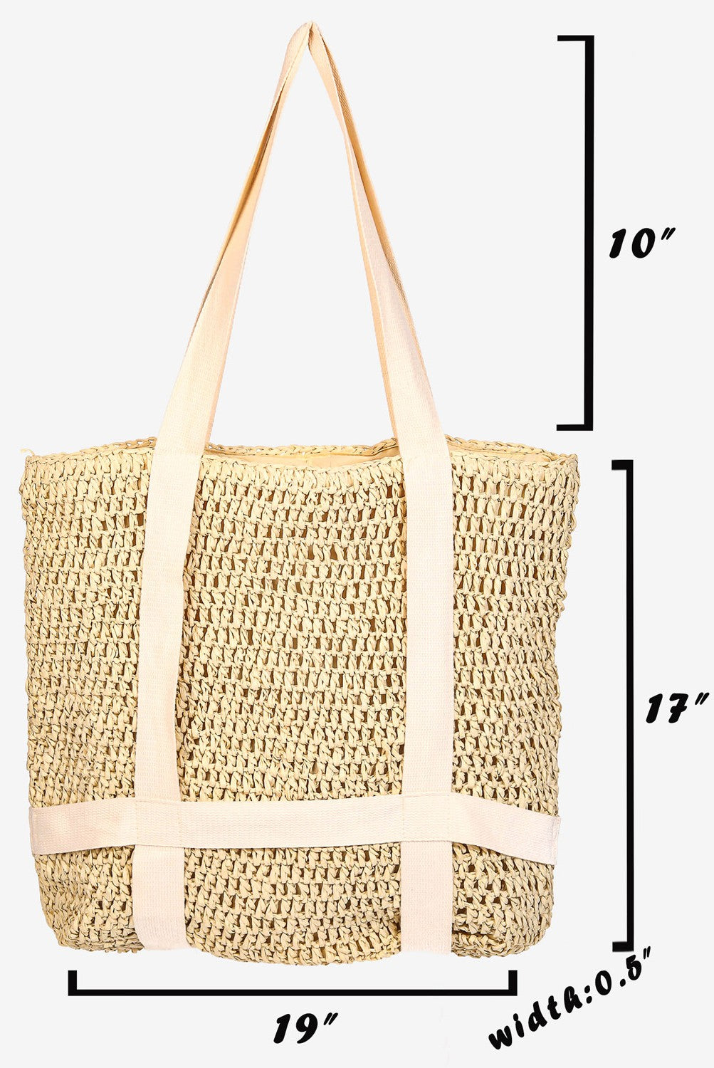  SOUTH MOON UNDER Straw Braided Hat Carrier Tote