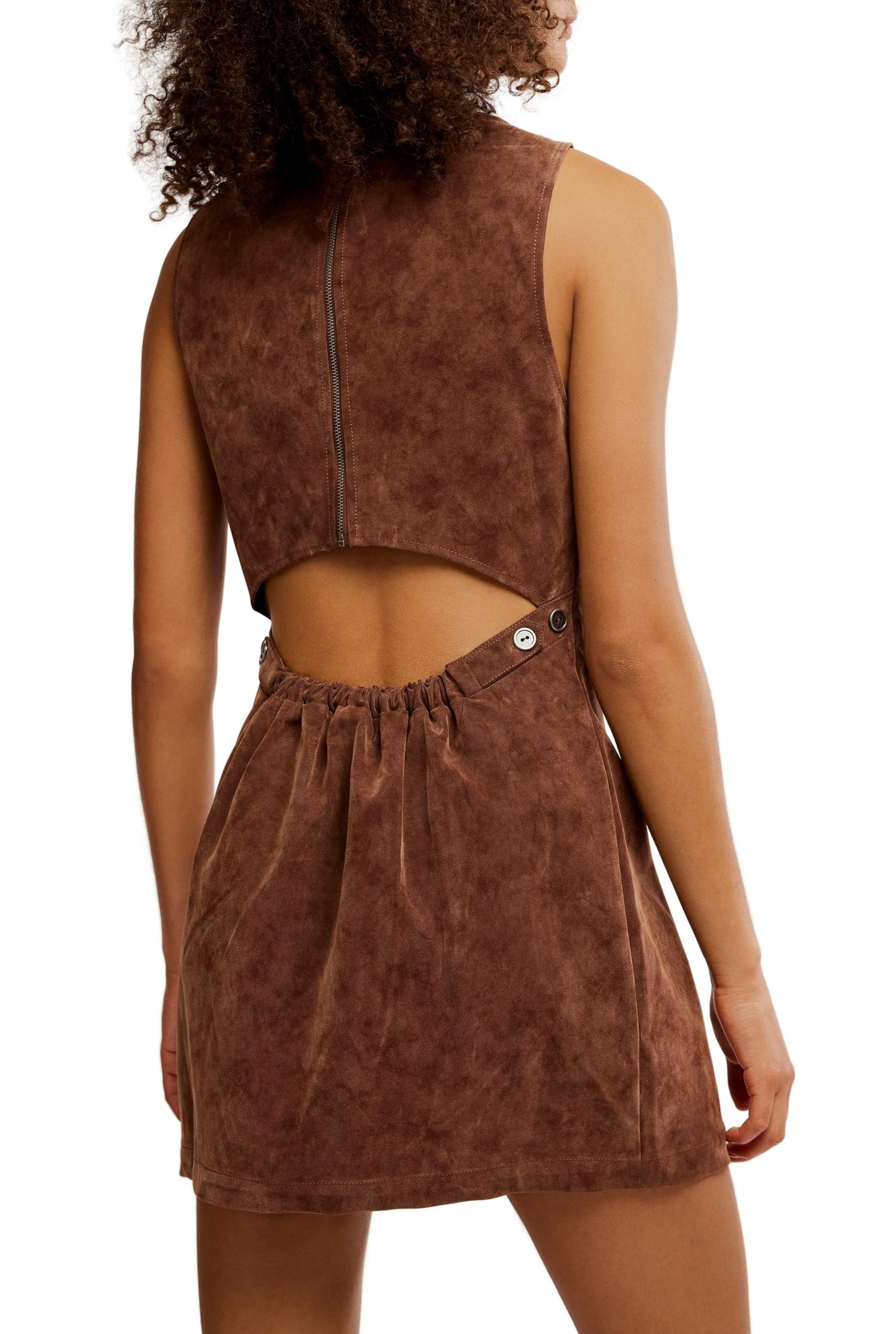  FREE PEOPLE Atlas Suede Mini Dress