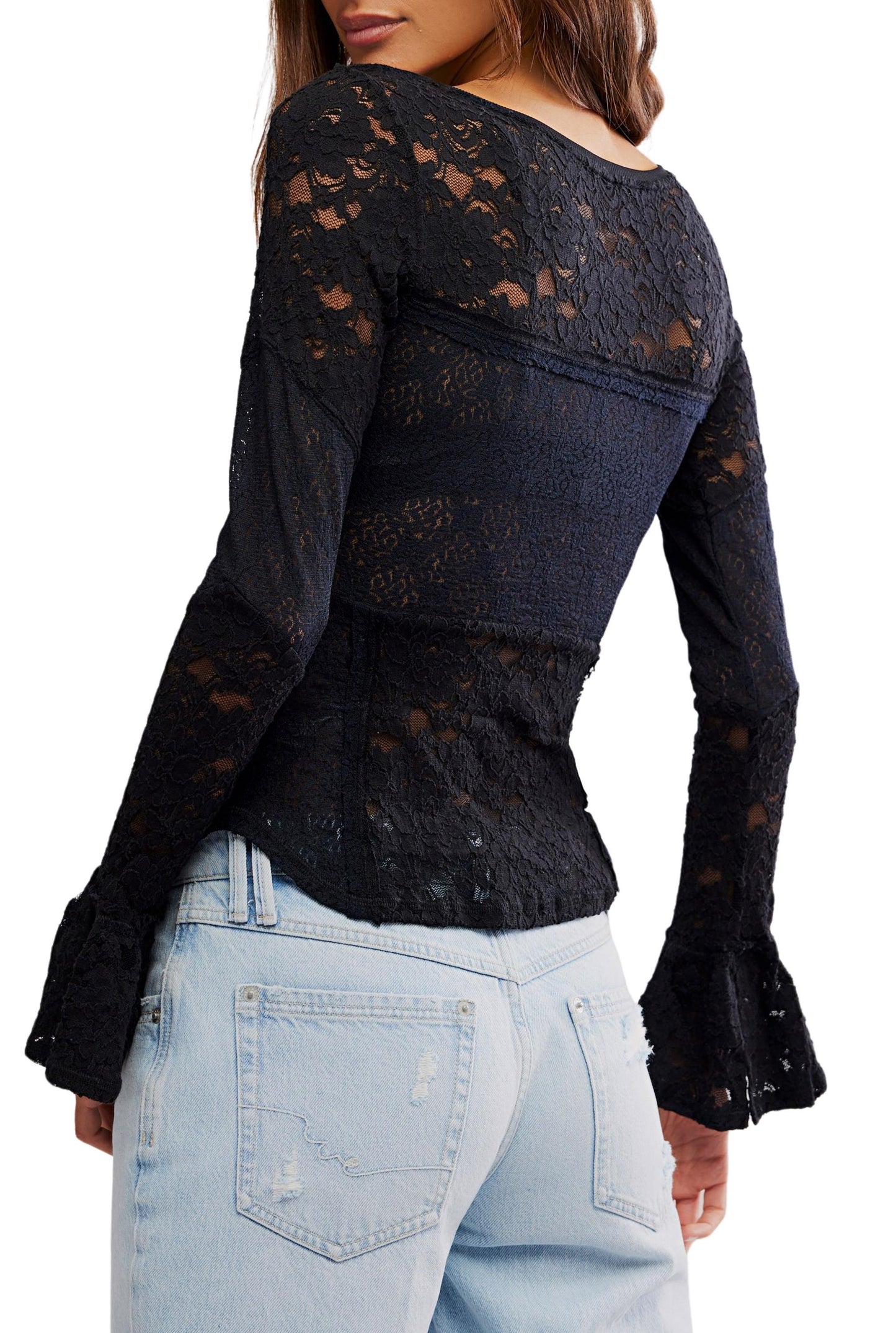  FREE PEOPLE Lace Layering Knit