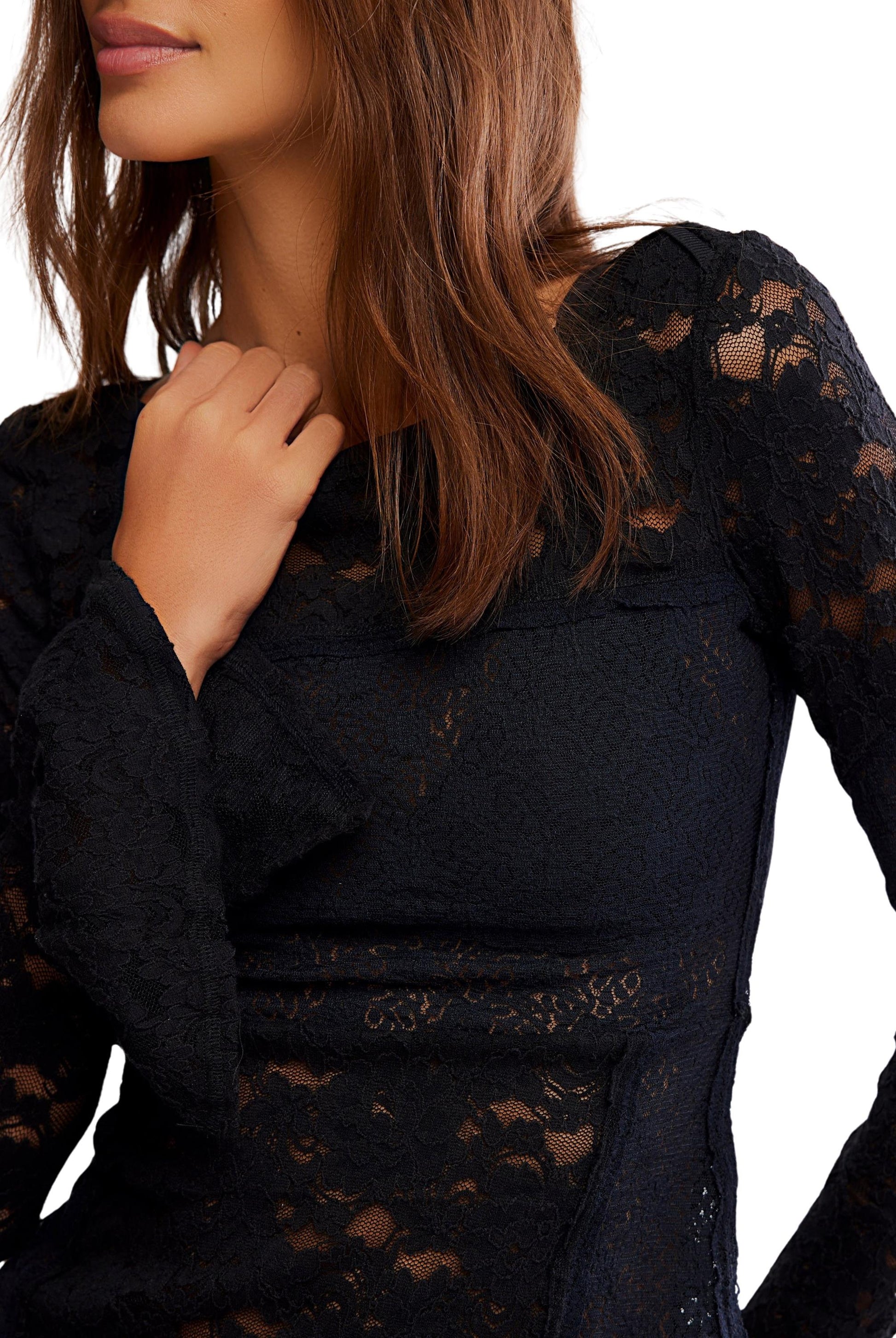  FREE PEOPLE Lace Layering Knit
