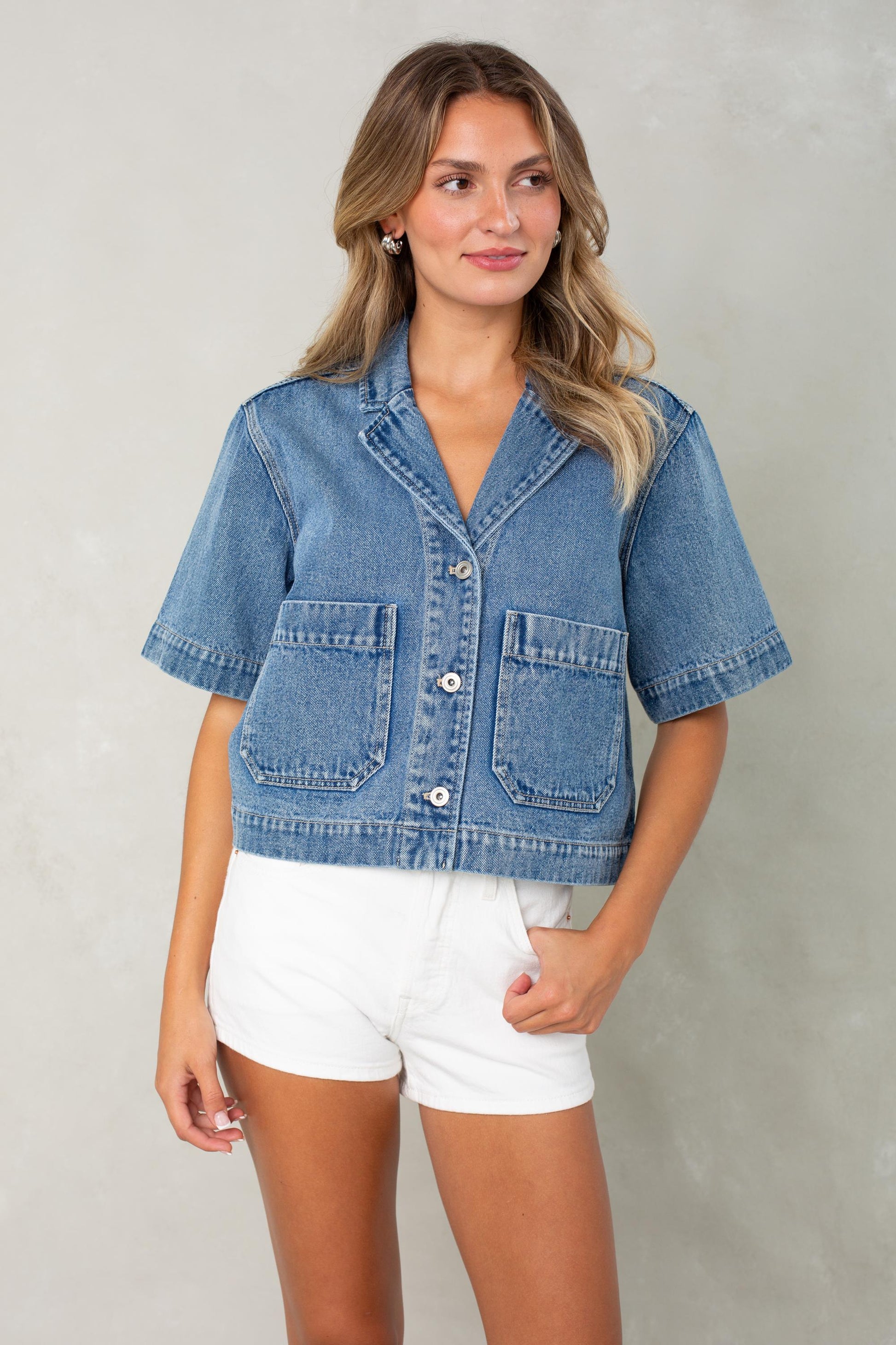 ISLA Dede Short Sleeve Denim Jacket