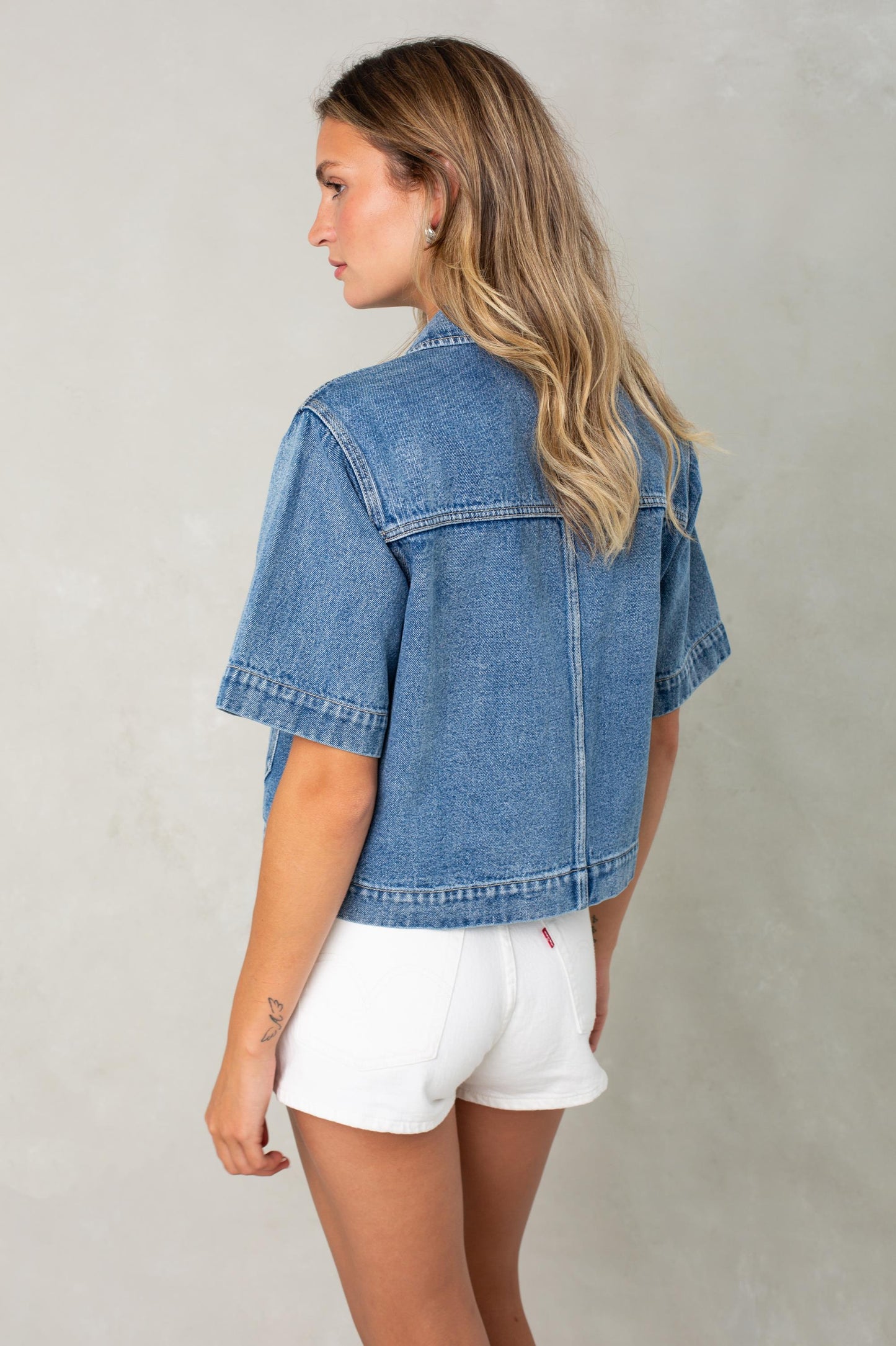  ISLA Dede Short Sleeve Denim Jacket