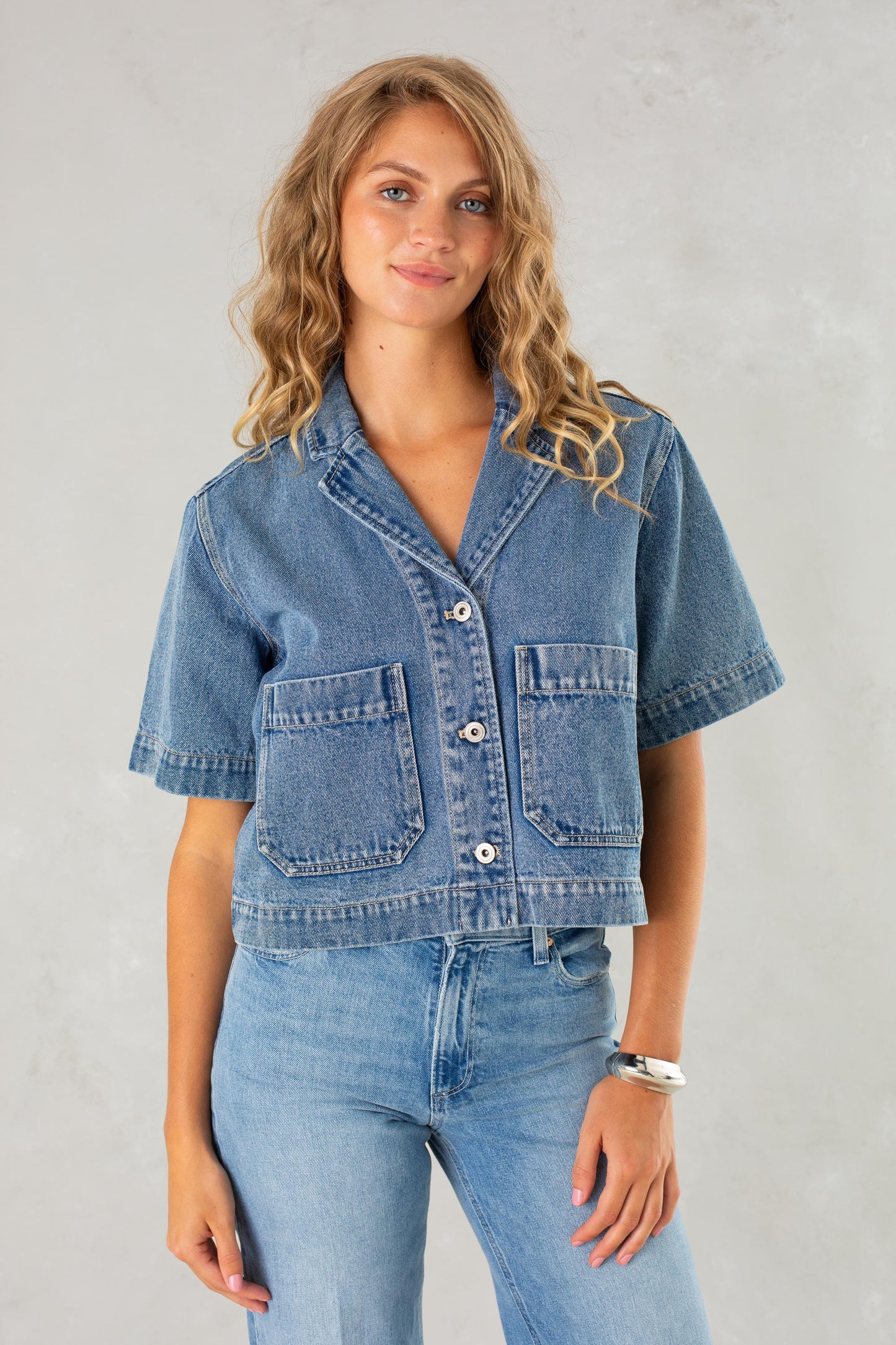  ISLA Dede Short Sleeve Denim Jacket