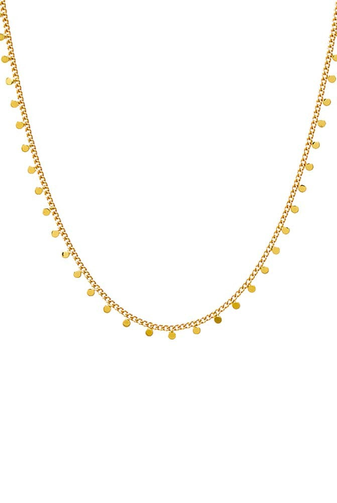  BY ADINA EDEN Solid Dangling Discs Cuban Link Necklace