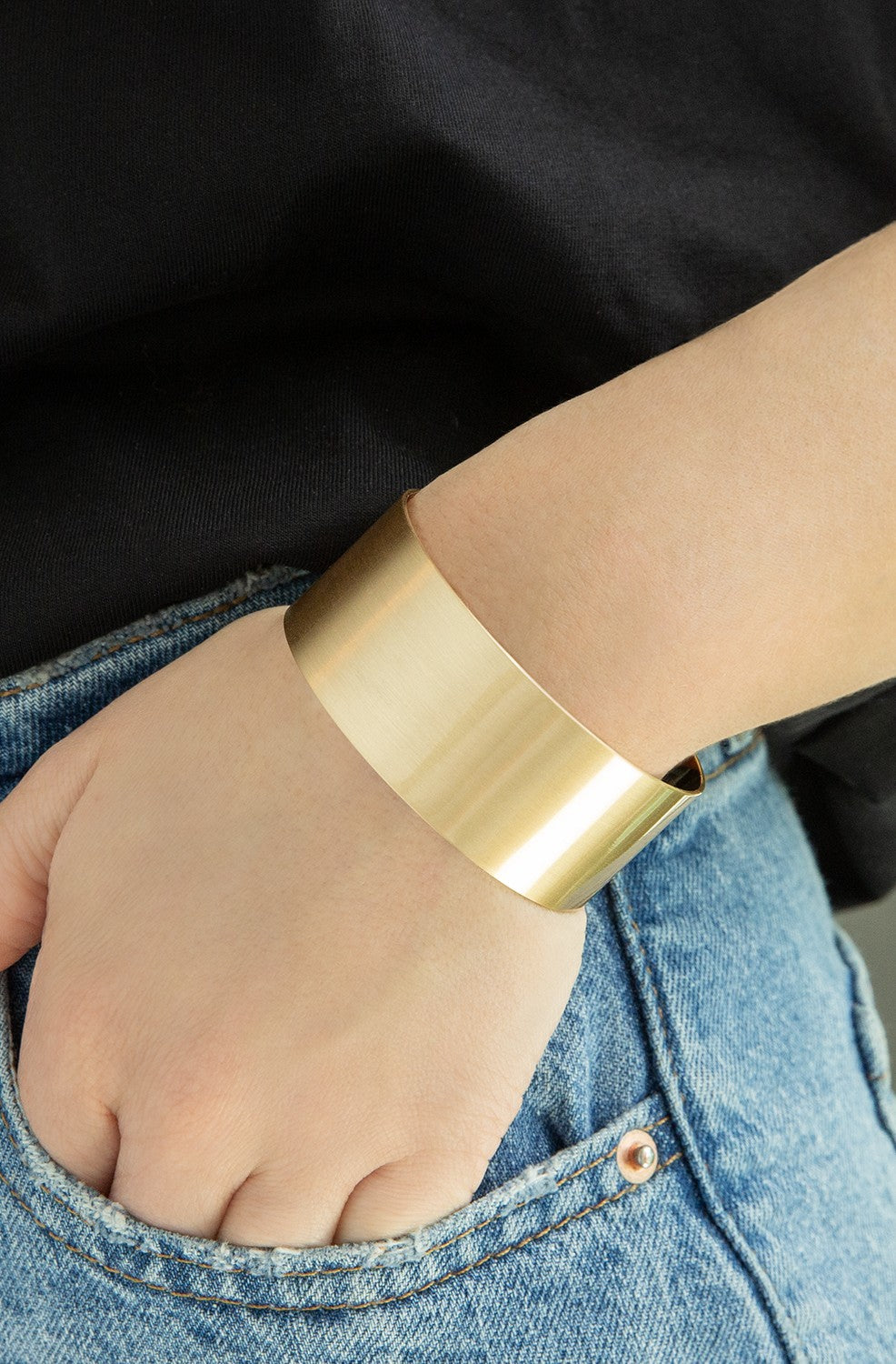  MARLYN SCHIFF Mini Metal Brushed Cuff