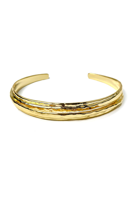  PANACEA Crinkle Cuff Brass- Gold