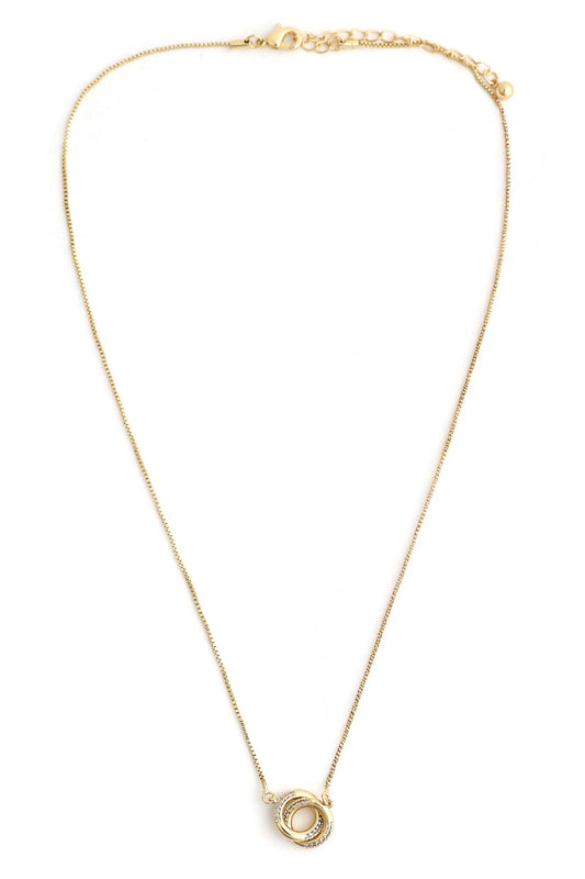  PANACEA 16 In Neck Box Chain Doub Pave Ring