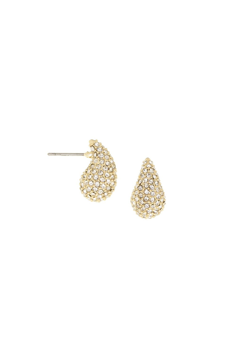  MARLYN SCHIFF Pave Elongated Dome Earring