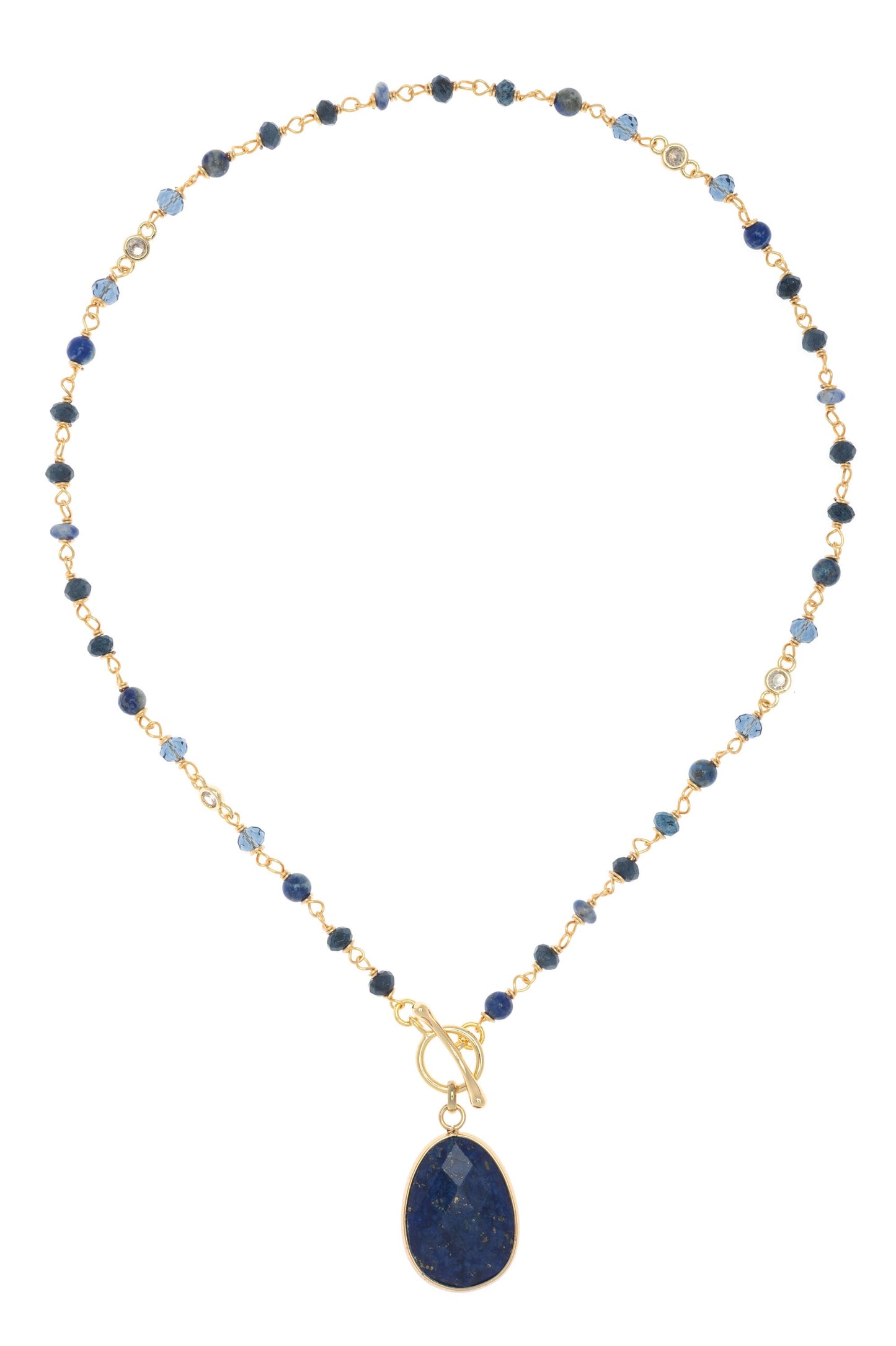 SOUTH MOON UNDER Blue Stone Gd Necklace With Pendant